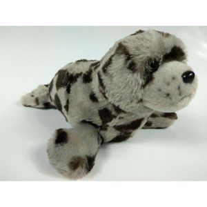 Wild Republic Harbor SEAL PUP Gray Spotted 11" Stuffed Animal Replica Plush Toy